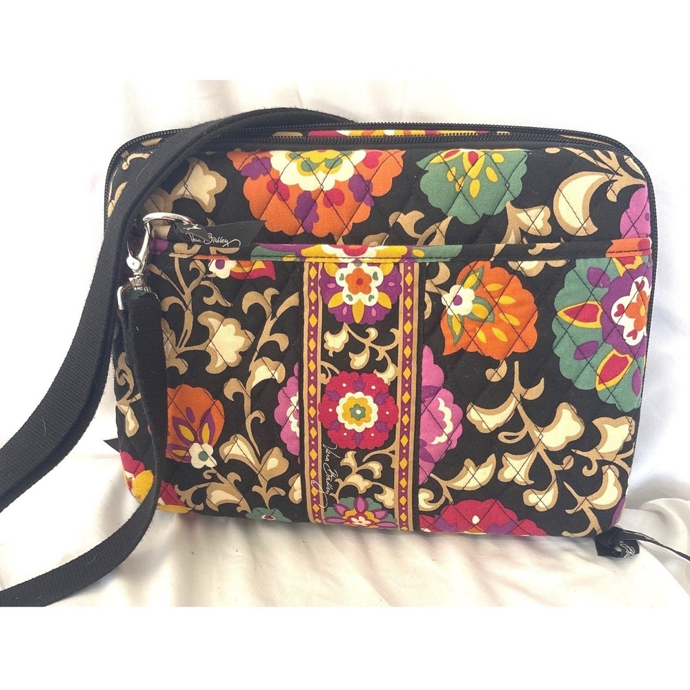Vera Bradley RETIRED Quilted Tablet,  Ereader Suzani Print Bag Case Boho Floral